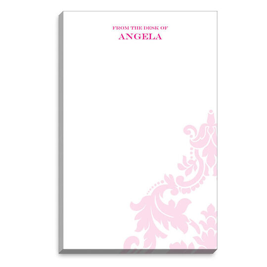 Pink Simple Damask Notepads